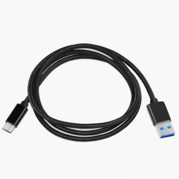 Nylonový USB kabel Type-C - černý