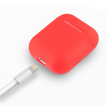 Silikonové ochranné pouzdro pro Apple AirPods 1.generace (2016) - červené