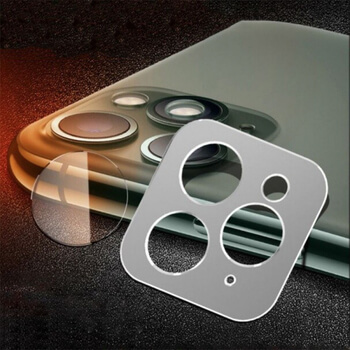 2v1 Ochranný hliníkový rámeček a ochranné sklo na zadní kameru pro Apple iPhone 11 Pro - šedý