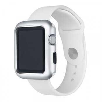 Magnetický hliníkový ochranný rámeček pro Apple Watch 44 mm (5.série) - stříbrný