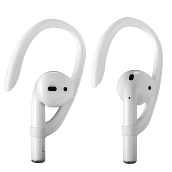 Ušní silikonové držáky háčky proti vypadnutí za ucho pro Apple AirPods Pro (1.generace) - bílé