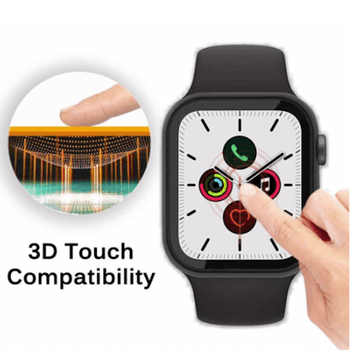 2v1 Kryt s ochranným sklem na Apple Watch 44 mm (5.série) - světle růžový