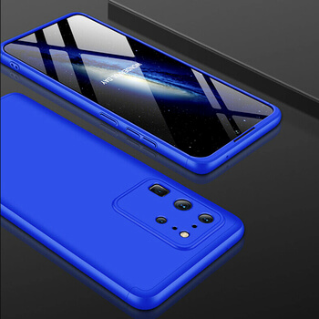 Ochranný 360° celotělový plastový kryt pro Samsung Galaxy M51 M515F - modrý