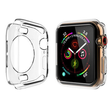 Ultratenký silikonový obal pro chytré hodinky Apple Watch 41 mm (7.série) - průhledný