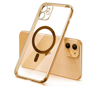 MagSafe silikonový kryt pro Apple iPhone X/XS - zlatý
