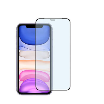 3D ochranné tvrzené sklo Anti-Blue Light pro Apple iPhone 13 - modré