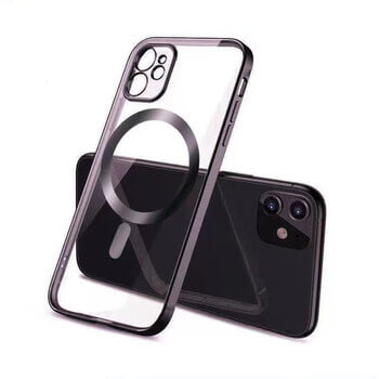 MagSafe silikonový kryt pro Apple iPhone 12 Pro - černý