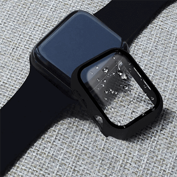2v1 Kryt s ochranným sklem na Apple Watch 41 mm (8.série) - stříbrný