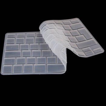 Silikonový ochranný obal na klávesnici EU verze pro Apple MacBook Pro 16" (2023, M2 Pro, M2 Max) - průhledný