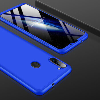 Ochranný 360° celotělový plastový kryt pro Samsung Galaxy A14 4G A145R - modrý