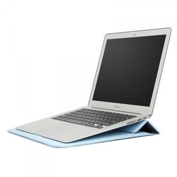2v1 Pouzdro s magnetem a stojánkem z ekokůže pro Apple MacBook Air 15,3" (2023, M2) - světle modré