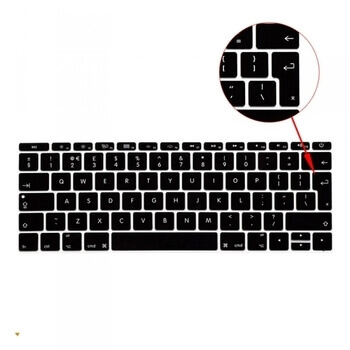 Silikonový ochranný obal na klávesnici EU verze pro Apple MacBook Air 15,3" (2023, M2) - černý