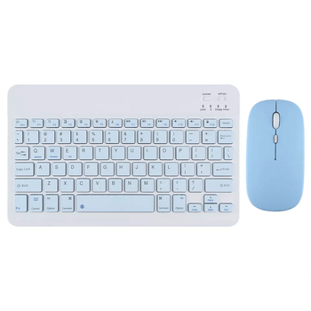 Bezdrátová myš s klávesnicí - světle modrá