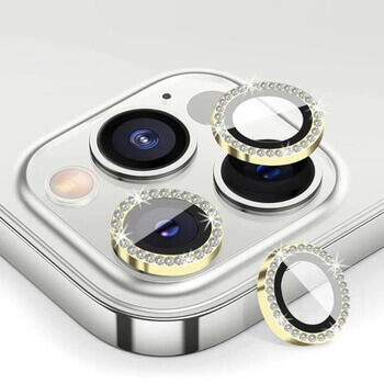 Luxusní ochranné sklo na čočku fotoaparátu a kamery pro Apple iPhone 12 - zlaté