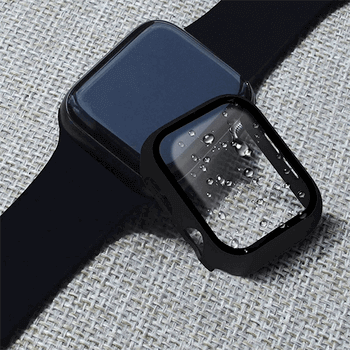 2v1 Kryt s ochranným sklem na Apple Watch 41 mm (9.série) - černý