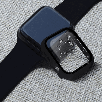 2v1 Kryt s ochranným sklem na Apple Watch 45 mm (9.série) - světle růžový