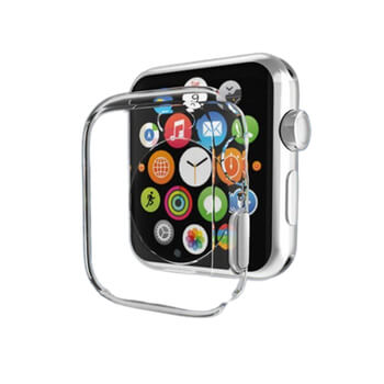 Ultratenký silikonový obal pro chytré hodinky Apple Watch 45 mm (9.série) - průhledný