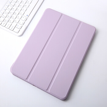 2v1 Smart flip cover + zadní silikonový ochranný obal s držákem na pero pro Honor MagicPad 13 - světle fialový