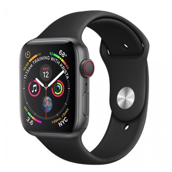 Silikonový řemínek pro chytré hodinky Apple Watch 45 mm (9.série) - černý