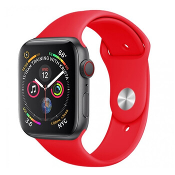 Silikonový řemínek pro chytré hodinky Apple Watch 40 mm (4.série) - červený