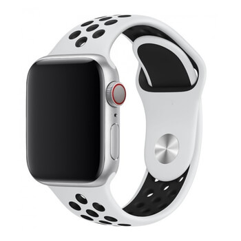 Sportovní silikonový řemínek pro chytré hodinky Apple Watch 42 mm (2.+3.série) - černý
