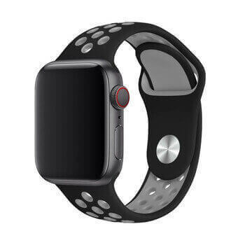 Sportovní silikonový řemínek pro chytré hodinky Apple Watch 45 mm (9.série) - šedý