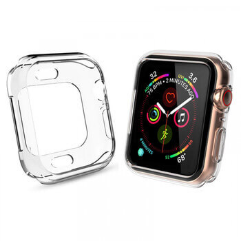 Ultratenký silikonový obal pro chytré hodinky Apple Watch SE 40 mm (2023) - průhledný