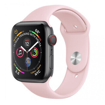 Silikonový řemínek pro chytré hodinky Apple Watch SE 44 mm (2023) - světle růžový
