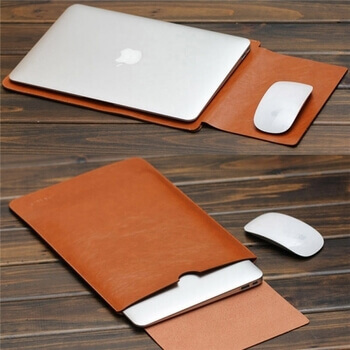 Ochranný kožený obal pro Apple MacBook Pro 14" (2023, M3 Pro, M3 ) - hnědý