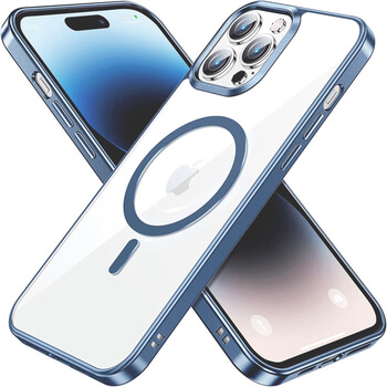 MagSafe silikonový kryt pro Apple iPhone 14 Pro Max - světle modrý