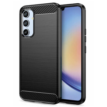 Ochranný silikonový obal karbon pro Samsung Galaxy A35 - černý