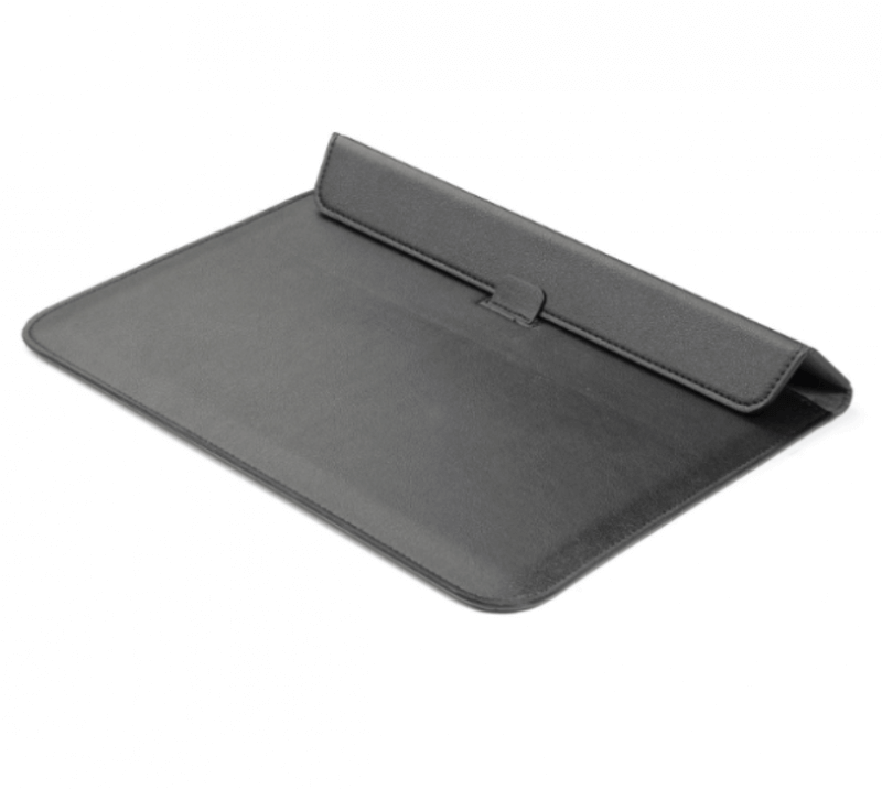 2v1 Pouzdro s magnetem a stojánkem z ekokůže pro Apple MacBook Air 15,3" (2023, M2) - černé